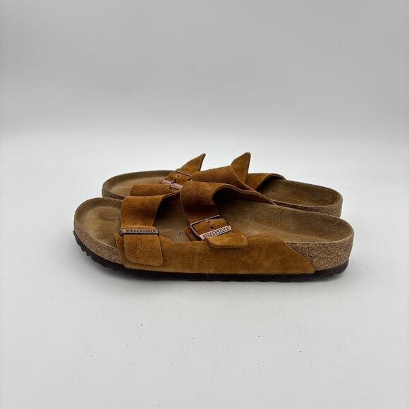 Birkenstock Arizona Suede Sandals Slides Men's 41 (8-8.5) Soft Footbed - Picture 5 of 10